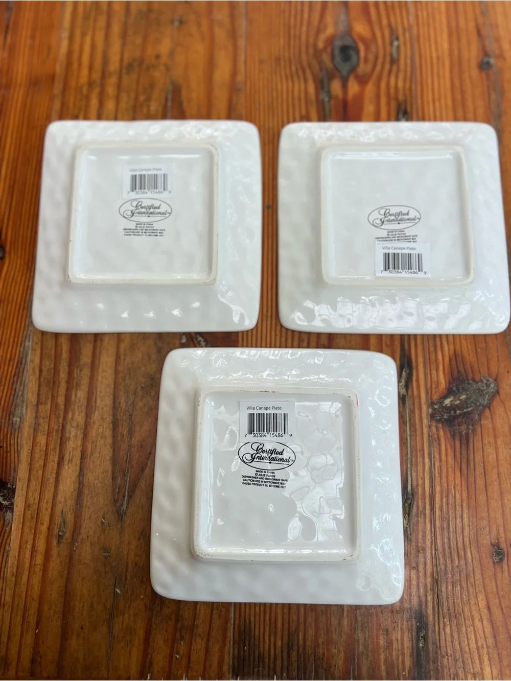 CERTIFIED INTERNATIONAL Julie Paton Villa Canape Plate Dash Of That 3 Plates NWT